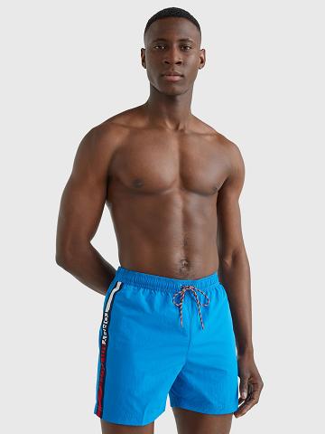 Férfi Tommy Hilfiger Slim fit 7" logo swim trunk Úszóruhák Kék | HU 893RVD